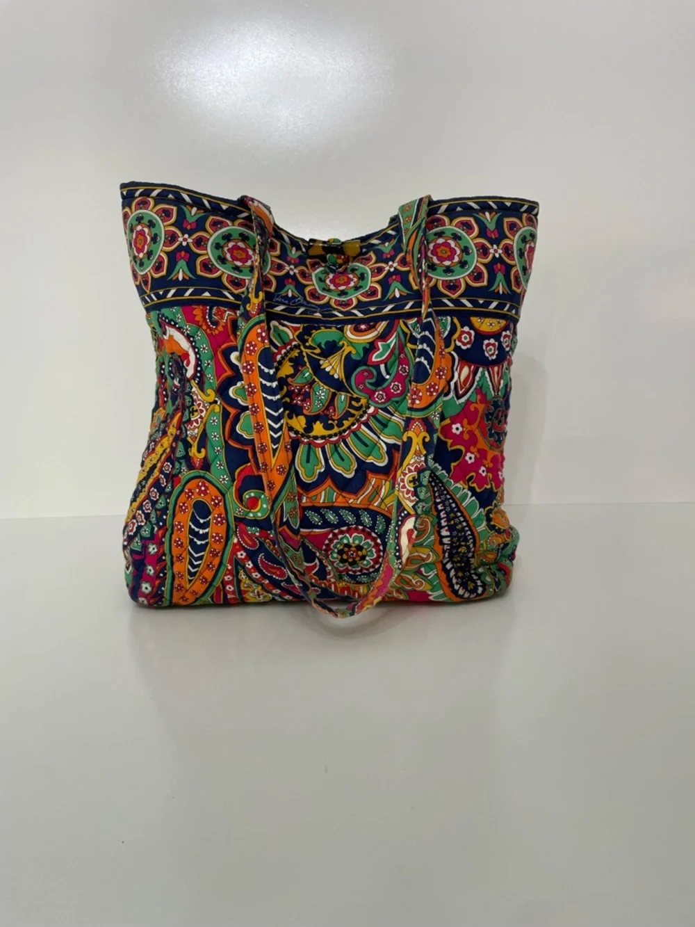 Vera Bradley Venetian Paisley Quilted Tote Shoulder Bag Travel Preppy Boho